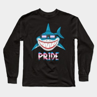 Shark Transgender Flag Lgbt Long Sleeve T-Shirt